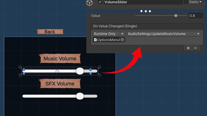 Simple volume slider implementation